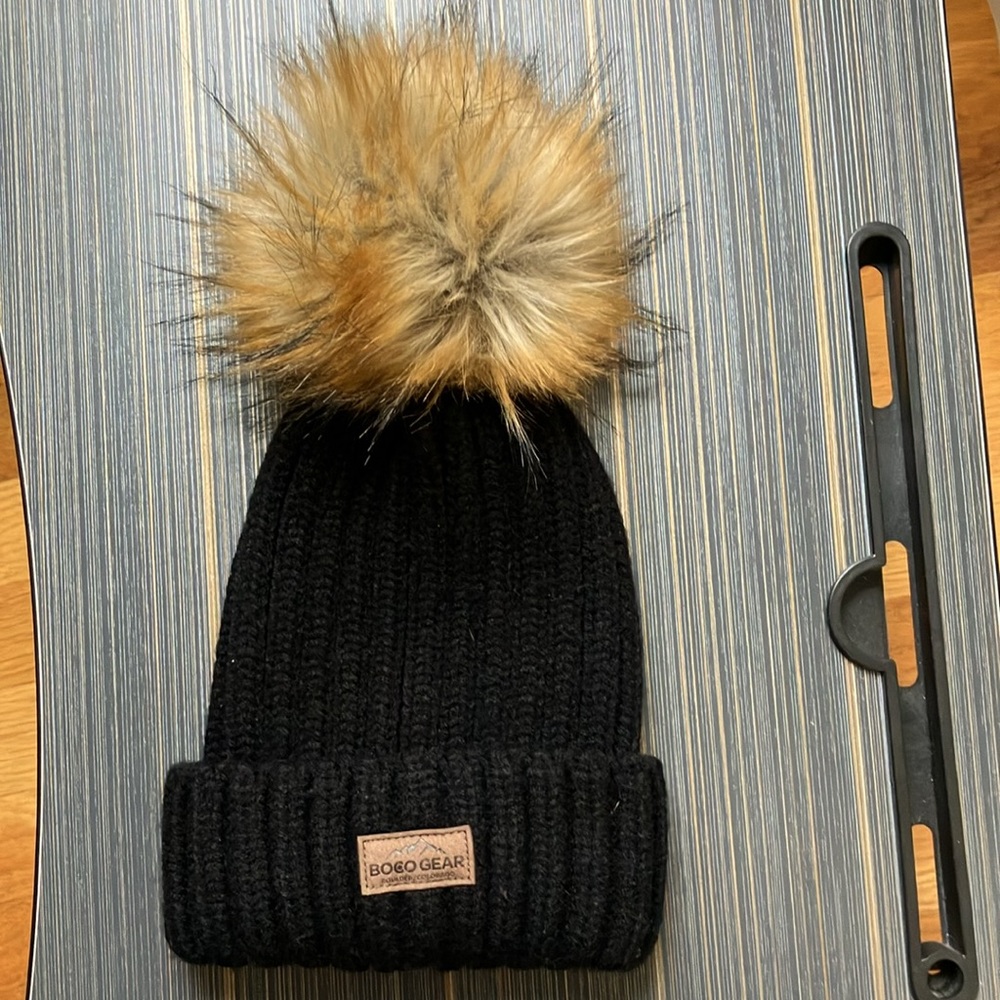 Boco Gear Knit Women’s Pom Pom Winter Hat Black